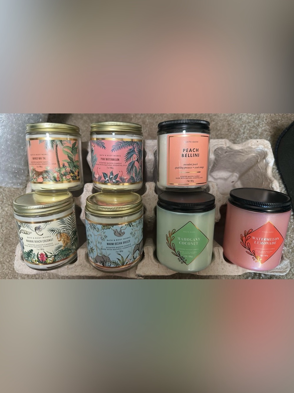 Bath & Body Works Single Wick Candles (Set of 7)